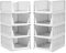 BTGGG 8 Pack Wardrobe Storage Organiser, Stackable Storage Drawers for Wardrobe, Plastic Clothing Closet Organiser Foldable Boxes Baskets Shelves for Closet Cabinet Pantry Laundry Organisation
