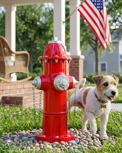 Euiroet Garten-Feuer-Hydrant-Statue, Welpen-Urinierpfosten, Trainingswerkzeug, Kunstharz-Ornamente für Hunde zum Pinkeln, 36,8 cm, Feuerhydrant-Nachbildung, Hof, Rasen, Hinterhof, Skulptur, Dekoration
