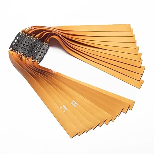 tetotak 11pcs Slingshot Rubber Bands Heavy Duty Flat Thickness 0.85-1.2mm Replacement Latex Catapult Shooting Hunting Powerful Professional (0.85mm, Length 240mm)