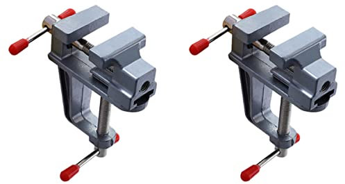 CENMEN 2 x Mini morsetto a vite da tavolo portatile piccolo per piccolo hobby gioielli fai da te riparazione strumento vite da tavolo da