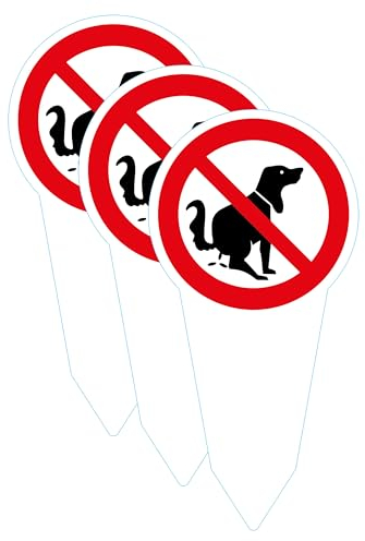 SL group - 3 placas de identificación Kein Hundeklo 30 x 15 cm de aluminio Dibond (aluminio) - Cartel de advertencia no inodoro para perros - Pickeln & Cacken para perros prohibido - Cartel de