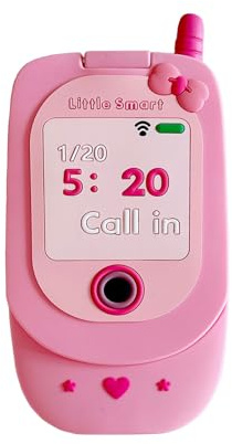 YAKVOOK Mirror Case Compatible with iPhone 15，Cute Kawaii 3D Cartoon Retro Phone Cover Fun Soft Rubber Shockproof Protector for Women Girls-Flip Pink