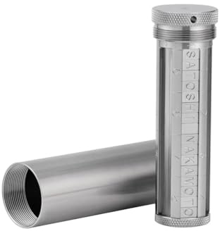 COINSURE Crypto Seed Phrase Storage, 24 Words Seed Backup for Bitcoin Ethereum Crypto Wallet, 304 Stainless Steel Capsule, BIP39 Compatible