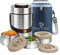 AUSAULAC Large Capacity 3500ml Adults Stainless Steel Vacuum Insulated Wide Mouth Food Thermos Hot Food Jar with Keep Thermal Portable 3 Tier Stackable Bento Hot Food Containers Lunch Boxes (Silver)