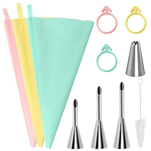 Piping Nozzles Filling Nozzle, Piping Bag with Nozzles, Reusable Baking Syringe for Filling, Cake Syringe, Garnish Syringe for Filling Jams, Puff Pastry, Doughnuts, Bread