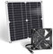 ZINIKIF Solar Ventilator, 12W wetterfestes Solarpanel mit DC-Ventilator für kleine Hühnerställe, Gewächshäuser, Schuppen, Haustierhäuser, Zu-oder Abluft
