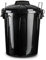 Acan Tradineur - Cubo de Basura de plástico - Incluye Tapa y Asas metalicas - Contenedor de residuos - Capacidad de 7 litros - 30,2 x 23 x 23 cm - Color Negro