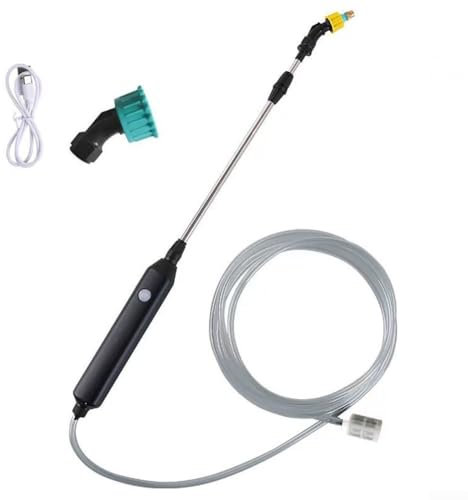 Práctico pulverizador eléctrico de arranque con botón con boquilla ajustable para un fácil riego y limpieza