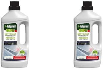 Fulgurant - Nettoyant Pierres et Béton, Ecocert 100% naturel, Nettoie, Dégraisse, Restaure et uniformise l'aspect satiné des murs, sols et plans de travail, 1L (Lot de 2)