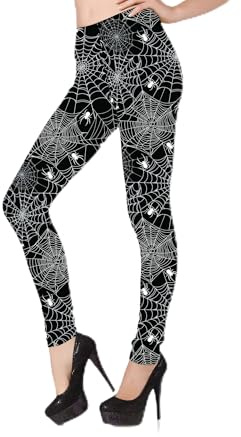 Fiestas GUIRCA Spinnennetz-Leggings (42-44/L) - Kostümzubehör für Halloween und Kostümpartys, ideal für Erwachsene Damen, Spinnennetz-Leggings, Schwarz