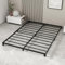 VERFARM Plattformbett aus Metall, Bettrahmen 140 x 200 cm Niedrig Metallbett mit Lattenrost Metall, Modern Metallbett Für Erwachsene, Kinder, Jugendliche, Einfache Montage, Doppelbett Schwarz 12cm H