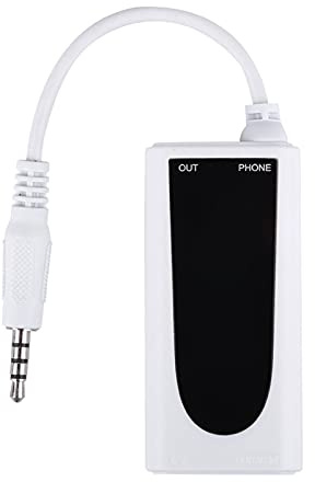 Electric Guitar Bass Mobile Phone Connector Converter FC-21 Achieve Sound Effects Guitar Bass Players White