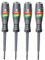 Electrical Tester Pen, 4 PCS Sensitivity Voltage Tester Screwdriver, Dual Light Mains Screwdriver Testers with Flashlight, Non-contact High-Performance Electrical Testers Pen Set (Flathead Crosshead)