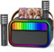 Karaoke para Niños y Adultos, Juguetes para Niñas de 3 a 12 Años, Regalos de Cumpleaños, Altavoz Bluetooth Portátil con 2 Micrófonos, Regalos para Niñas, Fiestas Infantiles, Navidad (Negro)