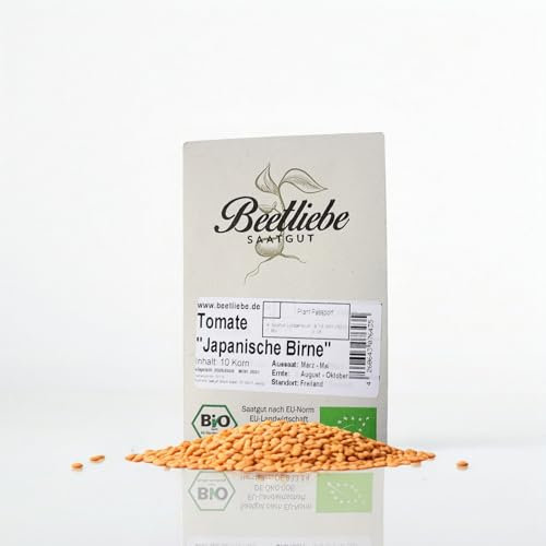 Tomatensamen Japanische Birne BIO & samenfeste Tomatensorte von Beetliebe, Freilandsorte, mild würzig