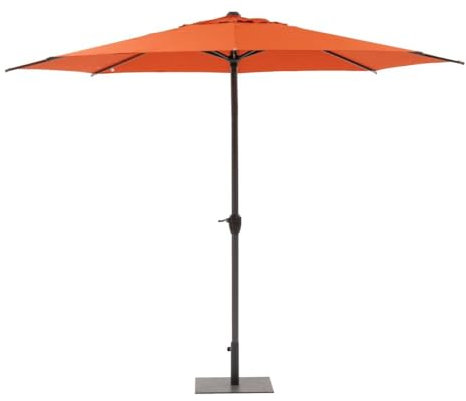 Hespéride - Parasol Droit Rond inclinable Loompa Ambre 3m en Aluminium et Polyester