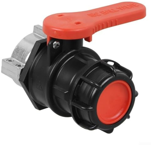 IBC Adapter S62x6 62mm Wasserhahn Tank Behälter für Trommeln Wassertanks Kugelhahn Schalter DN40