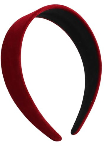 Classique Serre-Tête Rouge Large 4cm pour Femme, Serre Tête Velours, Bandeau épais, Bandeau de Cheveux Élégant et Confortable, Accessoire de Mode pour Toutes les Occasions