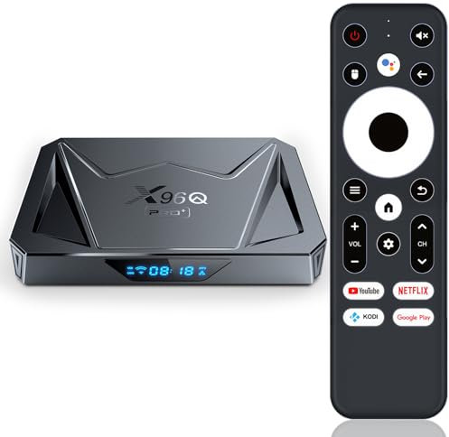 Android 14.0 TV Box 2025, LEFFOT X96QPRO+ 4K Ultra HD Streaming Device for TV, 4GB RAM + 32GB ROM, Smart TV Box with HDR10+, 2.4G/5G WiFi 6, 1000M Ethernet, BT 5.0, Allwinner H728 Octa-core A55