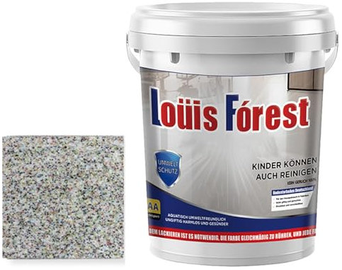 Louis Forest Peinture de sol époxy effet marbre brillant 0,5/1 kg, séchage rapide, antidérapante, résistante à l'usure (coloré, 0,5 kg)