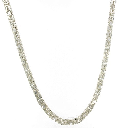 Königskette 925 Silber 6 mm 50 cm Silberkette Halskette Damen Herren original italienische Byzantiner Kette Schmuck ab Fabrik tendenze Italy D-BZ6-50