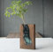NHDVDVAV Vase de Table en Bois et Verre, vases à Fleurs en Bois Modernes, Petits vases décoratifs pour la décoration de la Maison, du Bureau, de la Table de Cuisine ou du Salon,B,Small