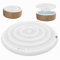 Housse de protection pour jacuzzi gonflable de 145 cm - Couvercle à économie d'énergie pour jacuzzi rond Housse de protection pliable pour jacuzzi gonflable d'extérieur Bâche Thermique avec la poignée