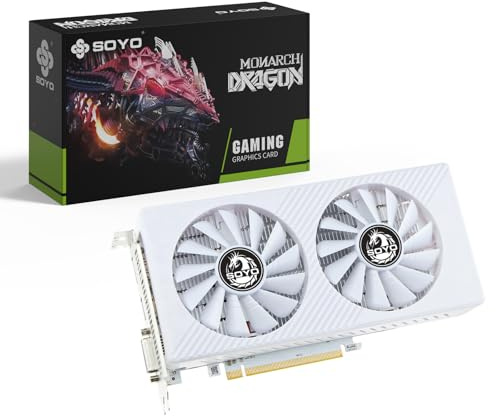 SOYO AMD Radeon RX 580 Graphics Card, 8GB GDDR5 256 Bit Video Card for PC Gaming with HDMI Display Port DVI PCI Express x 16 3.0 Dual Fans Gaming GPU