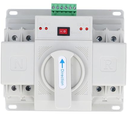 Interruptor de Transferencia Automática, CB Grado 2P Interruptor de Transferencia Automática de Doble Potencia Velocidad de Conmutación Rápida 230 V para Tienda (40A)