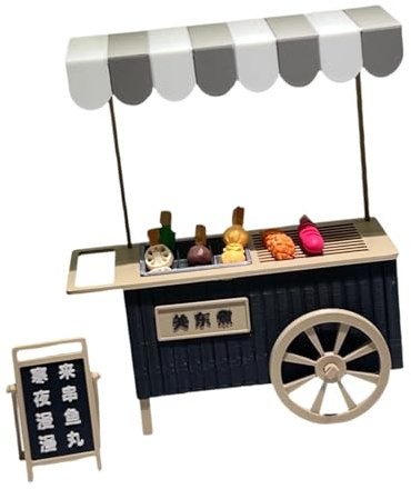 LRXFPIYF Puppenhaus Oden-Stand Miniaturmöbel Dekorationsmodell Realistischer Oden-Wagen