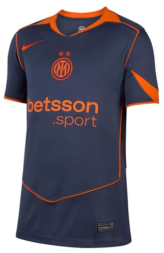 NIKE Inter Mailand 2025/26 Stadium Third Dri-Fit Total 90 Replika-Fußballtrikot Für Ältere Kinder, Thunder Blue/Safety Orange/Safety Orange, HM4428-438, XL
