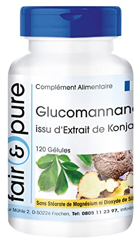 Fair & Pure® - Glucomannan 500 mg d'extrait de racine de konjac - 120 gélules