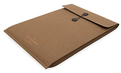 Luckies of London LUKENV Pochette Discrète pour Ordinateur Portable Chemise Etui de Voyage, Papier, Marron, 1.5 x 26 x 39 cm