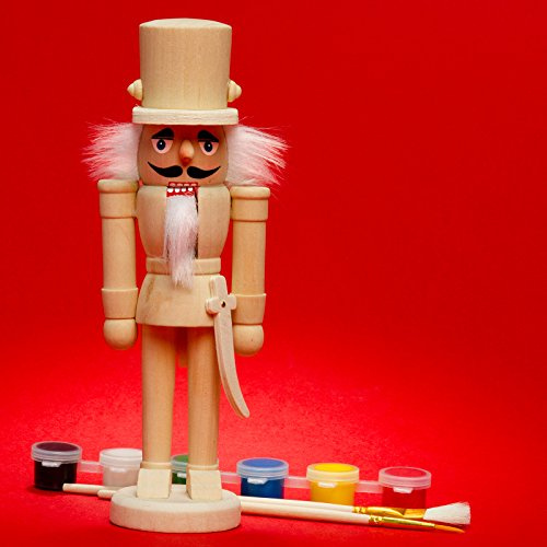SIKORA Deko Nussknacker Figur DIY Bastel Set aus Holz zum selbst bemalen - NK-B 'Do-it-Yourself'