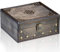 Brynnberg Schatztruhe „Monk 20x18x9cm“ – Schatzkiste Flach, Holz Grau, Gewachst, Mit Deckel, Verschluss, Verzierung Metall, Piratenkiste, Aufbewahrungsbox klein