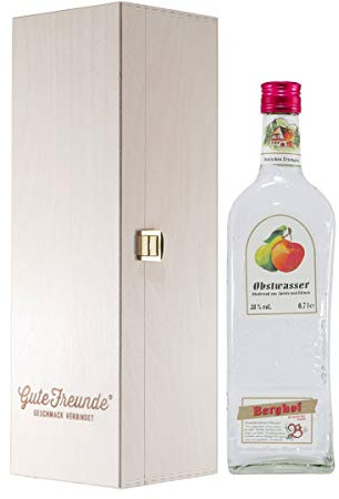 Berghof Obstwasser mit Geschenk-Holzkiste