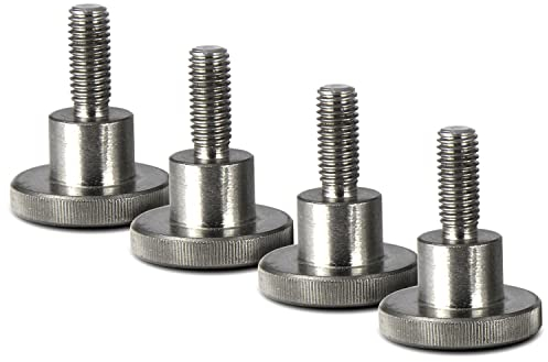 PROTECH 4 Stück Rändelschrauben M4x10 Edelstahl A1 VA Rostfrei hohe Form Daumenschrauben Rändel Schraube DIN 464