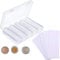 JZK 100 x Plastique Capsules de Pièces 30mm Capsules de Monnaie Titulaire + 100 x Joint en Mousse (17/20/25/27/ 30mm) pour Pièces de Collection