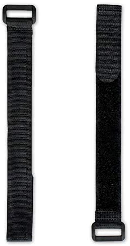 FrogJim 5x Klett Kabelbinder 120 cm - schwarz mit Schnalle - wiederverschließbares Klettband 120cm mit Öse - für Durchmesser 19-30,5cm | KKS12005
