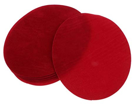 Sharplace 6pcs Weiche Samt Ellbogen - und Knieflicken zum Aufnähen oder Aufbügeln, ovale Flicken für Ellenbogen und Knie Applikation, rot