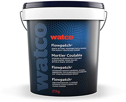 Watco Mortier Coulable pour réparation rapide et durable des sols béton à trafic intense (25kg)