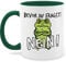 Tasse Tassen 325ml - Statement Sprüche - Bevor du fragst: Nein! - Frosch - Schwarz - 325 ml - Dunkelgrün - froschtasse spruchtasse sarkasmus nö kaffeetasse froschtassen spruchtassen spruch nein