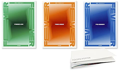 ATEEZ ZERO:FEVER Part 3 Mini Album Vol.6 [Incl. First Press Only Folded Poster] (Set (All A+Diary+Z)), Grün,orange,blau, CMCC11657
