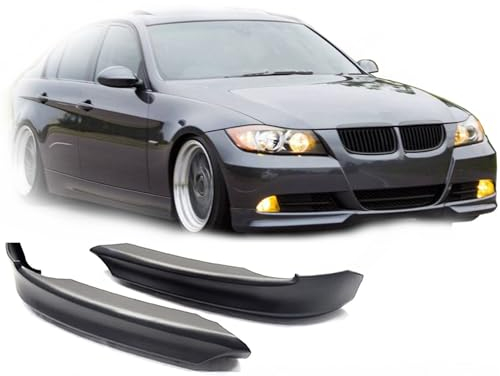 FLY DESIGN 70209 Frontspoiler passend für BMW E90 (3er) Limousine Touring LCI, Frontflügel, Flaps für Auto-Tuning, ABS Kunststoff, Unlackiert
