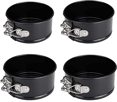 Chetexus 4 inch Mini Springform Pan Cheesecake Pan Set for Pizzas and Quiches