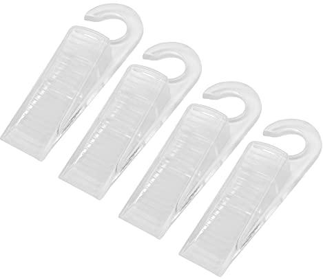 Kukicu ✮ Türkeil Transparent ✮ Türstopper mit Integriertem Haken für Einfache Aufbewahrung (4 Stück)