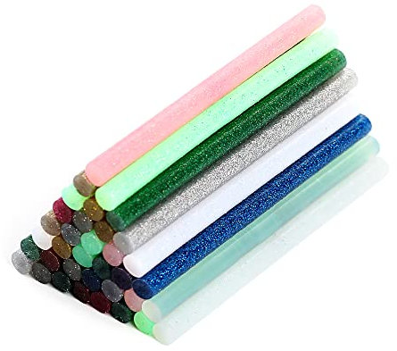 Tilswall Hot Glue Gun Colorful Sticks 72Pcs (7 x 100 mm), 12Colors, Ultra Clear Hot Melt Craft Glue for DIY, Glue Gun, Art, Crafts, Sealing, Woodworking, Plastics, Fabric, Ceramics