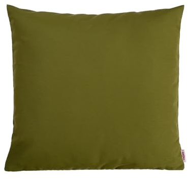 beties „Wunschton“ Kissenhülle ca. 60x60 cm Kissenbezug Kopfkissenbezug in großer Sortiments- und Größenauswahl – EIN idealer Uni Begleiter (moosbild-grün)