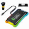 Wireless Charger Auto, Polmxs 15W Schnelles RGB Induktive Ladestation Auto Ladepad Kompatibel mit iPhone 15 14 Pro Max/13 Mini/12/SE/11/X/8, Samsung Galaxy S24/S23/S22, AirPods 3 2 Pro (30CM Kabel)