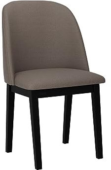 Mirjan24 Esszimmerstuhl Mireno I, B:48 x H:83 x T:55 cm, Polsterstuhl Rahmen aus Buchenholz Gepolsterte Sitzfläche aus Stoff Stuhl für Arbeitszimmer Esszimmer Küchenstuhl (Schwarz/Hygge 20)